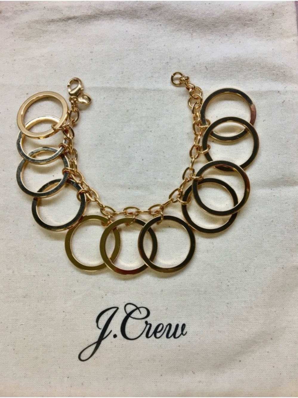 J.Crew Olympic Ring Gold Plated Bracelet